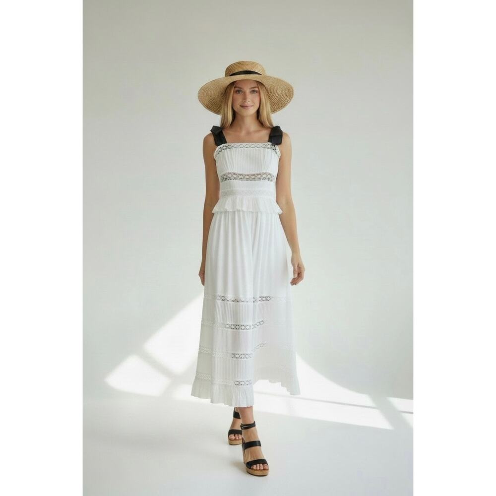 TED BAKER LONDON Promis Eyelet Inset Tea Dress Size 2/ US 6 NWT